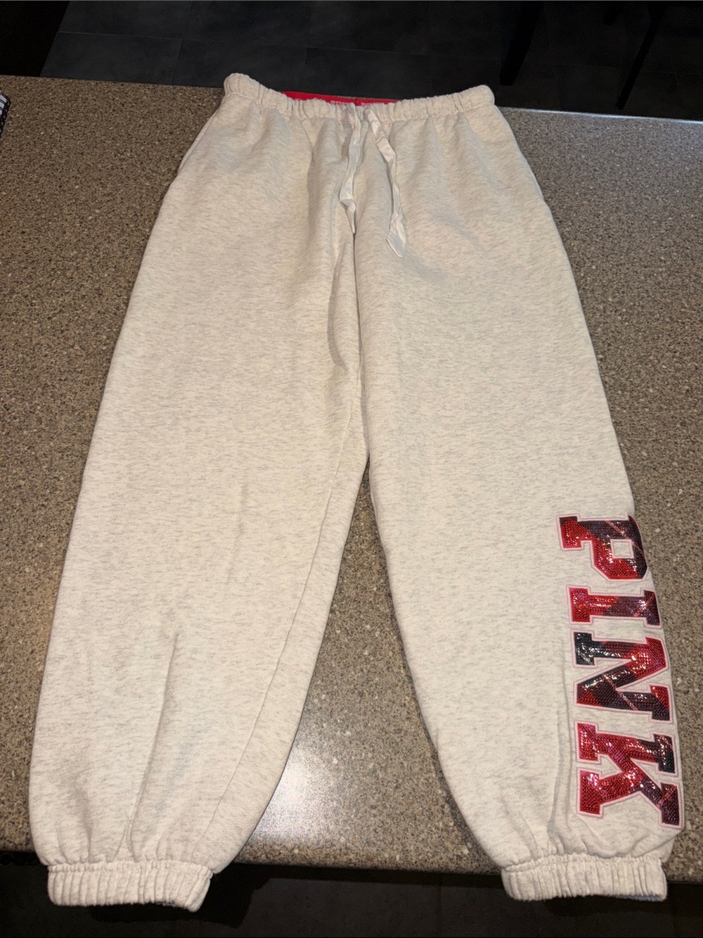 LoveShackFancy X Pink Joggers with Sequins